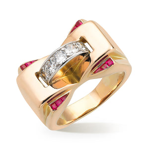 French Retro Tank Ring