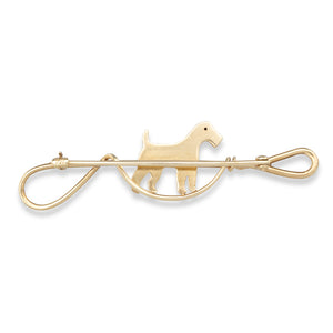 Hunting Dog Bar Brooch
