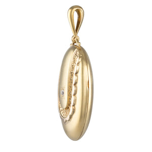 Antique Oval Locket With Diamond