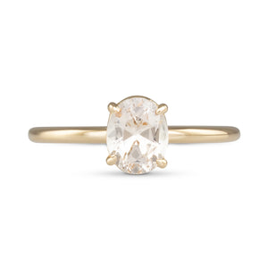 Unheated Pale Yellow Sapphire Ring