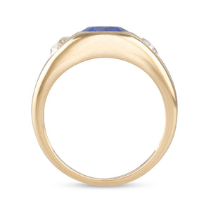 Sapphire & Diamond Gypsy Set Ring