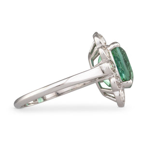 Tourmaline Old Cut Diamond Cluster