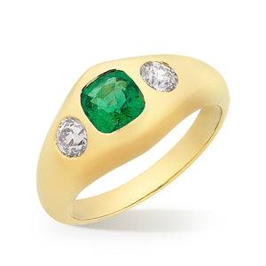 Emerald & Diamond Ring