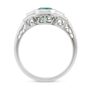 Zambian Emerald and Diamond Ring