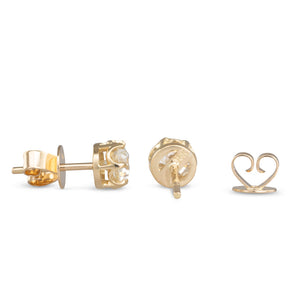 Pair Old Cut Diamond Studs 1.11ct