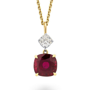 5.73ct Ruby & Diamond Pendant