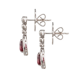 Unheated Ruby & Diamond Earrings