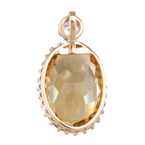 Citrine & Diamond Pendant