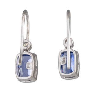Sapphire and Diamond Drop Earrings