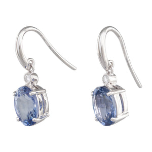 Sapphire and Diamond Drop Earrings