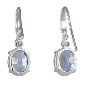 Sapphire and Diamond Drop Earrings