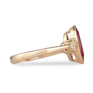 Burmese Marquise Ruby Ring