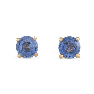 Round Sapphire Studs