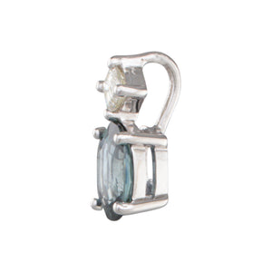 Unheated Sapphire & Diamond Pendant