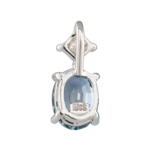 Unheated Sapphire & Diamond Pendant