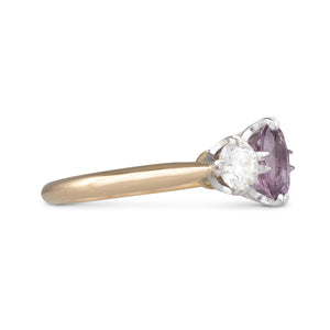 Pink Sapphire & Diamond Ring