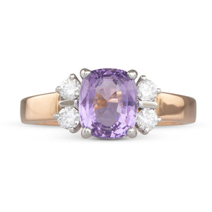 Unheated Purple Spinel Ring
