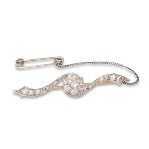 Victorian Diamond Bar Brooch