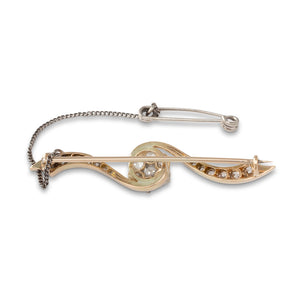 Victorian Diamond Bar Brooch