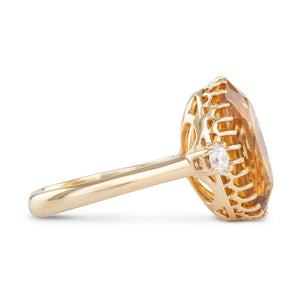 Citrine & Diamond Ring