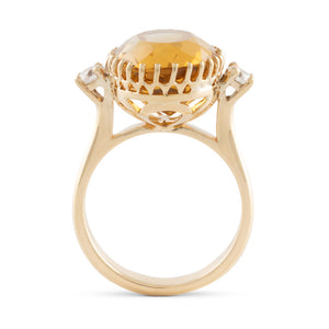 Citrine & Diamond Ring