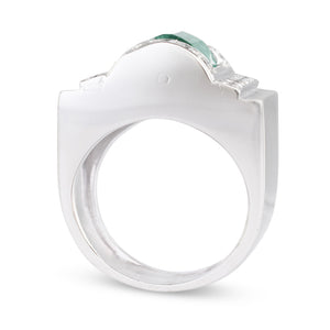 Emerald & Diamond Retro Ring