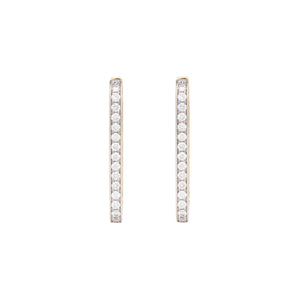 Rectangular Diamond Hoops