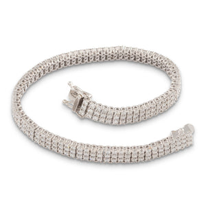 Triple Row Diamond Bracelet