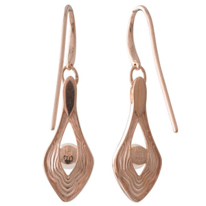 Rose Gold Plated Drop Earrings