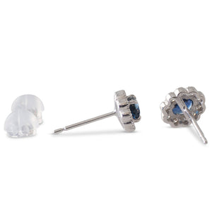 Sapphire Cluster Earrings