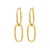 9ct Gold Double Oval Hoop Earrings