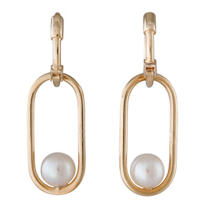 Akoya Pearl Paperclip Earrings