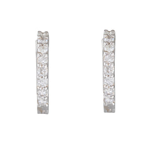 White Gold Diamond Huggies