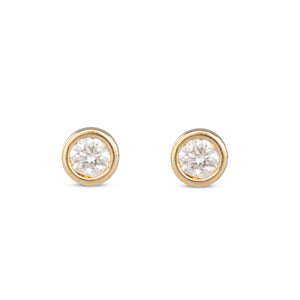 Bezel Set Diamond Studs