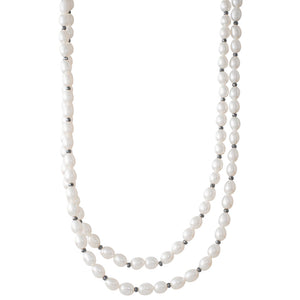 Freshwater & Hematite Necklace