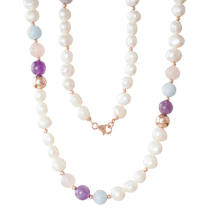 Opera Pearl & Bead Necklace