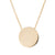 9ct Yellow Gold Disc on Chain