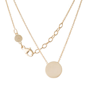 9ct Yellow Gold Disc on Chain