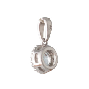 Aquamarine and Diamond Pendant