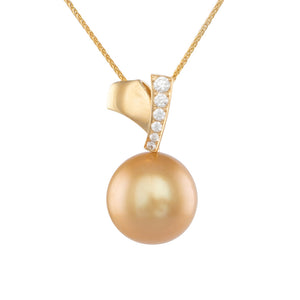 Gold South Sea Diamond Pendant