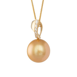 Gold South Sea Diamond Pendant