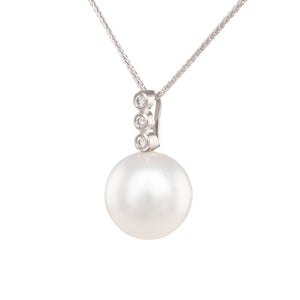 11mm South Sea & Diamond Pendant