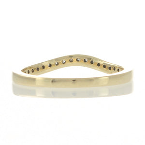Soft Curved Yellow Gold Band