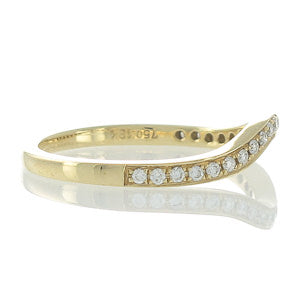 Curved Yellow Gold Diamond Band