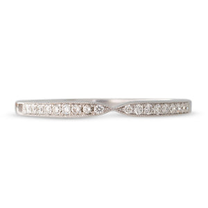 White Gold Pinched Diamond Band