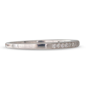 White Gold Pinched Diamond Band