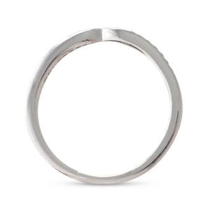 White Gold Pinched Diamond Band