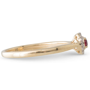 Ruby & Diamond Cluster Ring