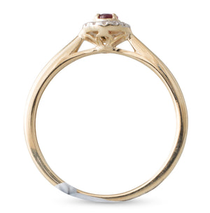 Ruby & Diamond Cluster Ring