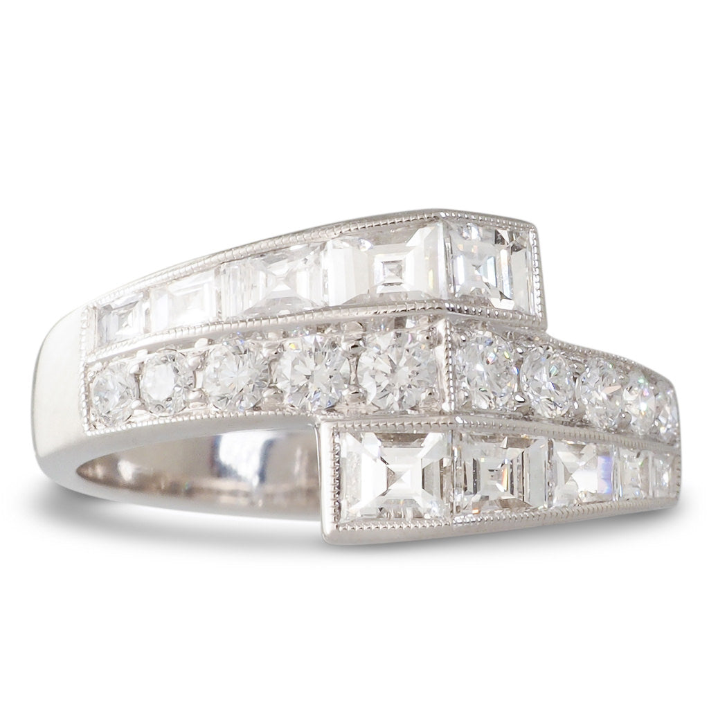 A Diamond Crossover Style Ring